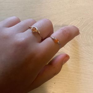 2 carnelian rings!❤️‍🔥💎